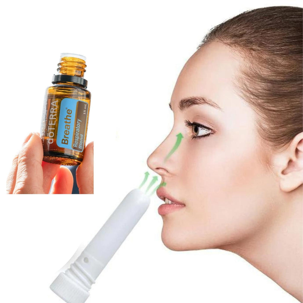 Inhalator nazal pentru uleiuri esentiale, set 5 bucati, alb