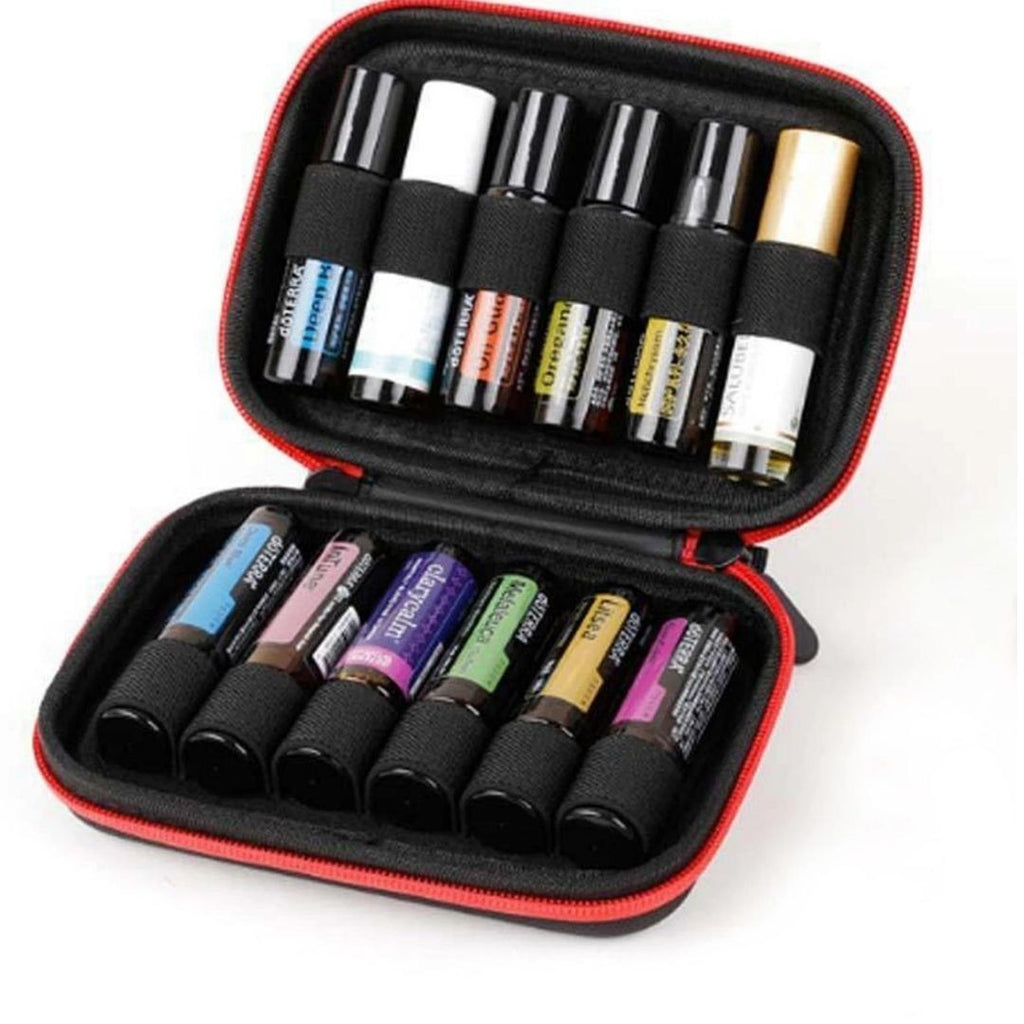 Geanta sticlute tip roll-on pentru uleiuri esentiale