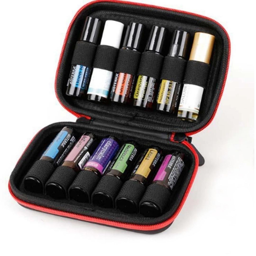 Geanta sticlute tip roll-on pentru uleiuri esentiale