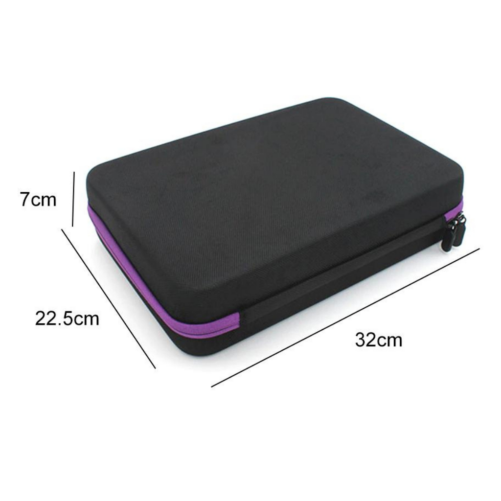 Geanta uleiuri esentiale 60 de sticlute, mov