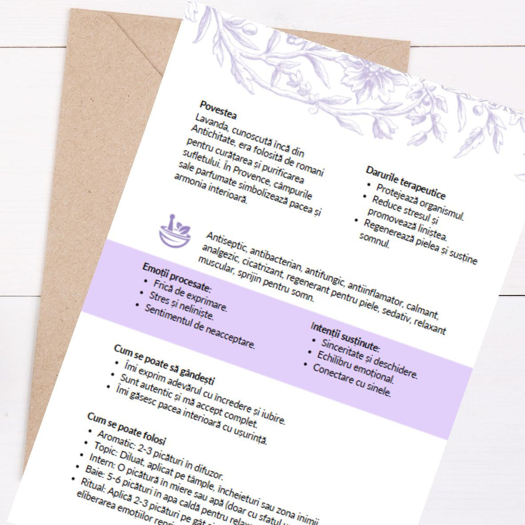 Cauzele emotionale ale bolilor - carte cu recomandare de uleiuri esentiale 