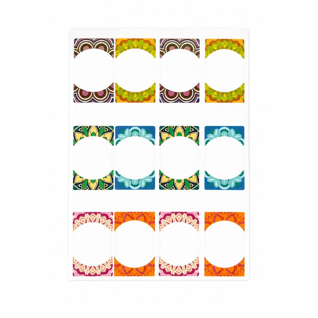 Etichete dreptunghiulare 3x5 cm pentru sticluțe, coala A5, 12 buc
