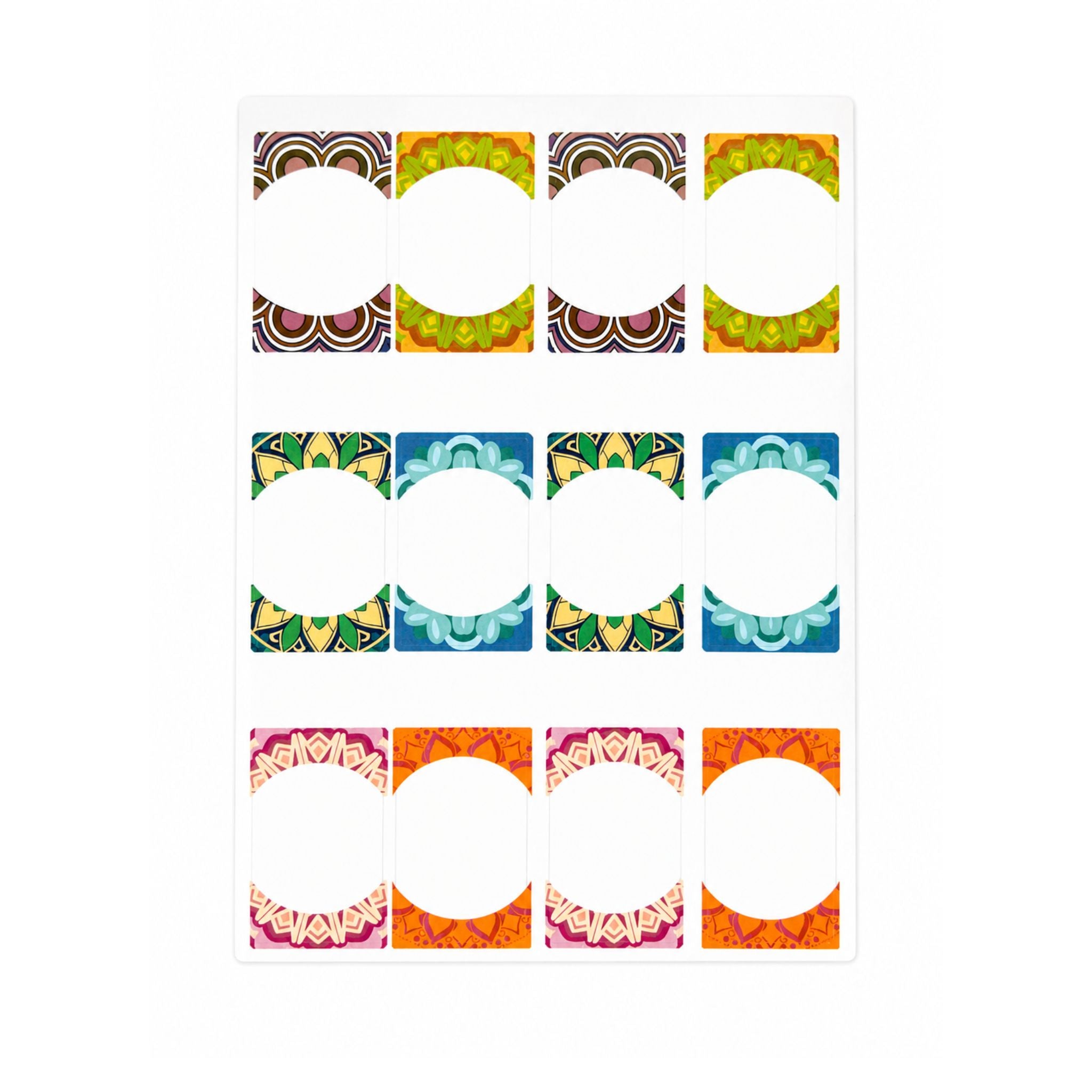 Etichete dreptunghiulare 3x5 cm pentru sticluțe, coala A5, 12 buc