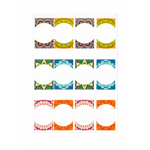 Etichete dreptunghiulare 3x5 cm pentru sticluțe, coala A5, 12 buc
