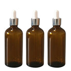 Recipient cosmetic 100 ml, pipeta argintie, set 3 buc