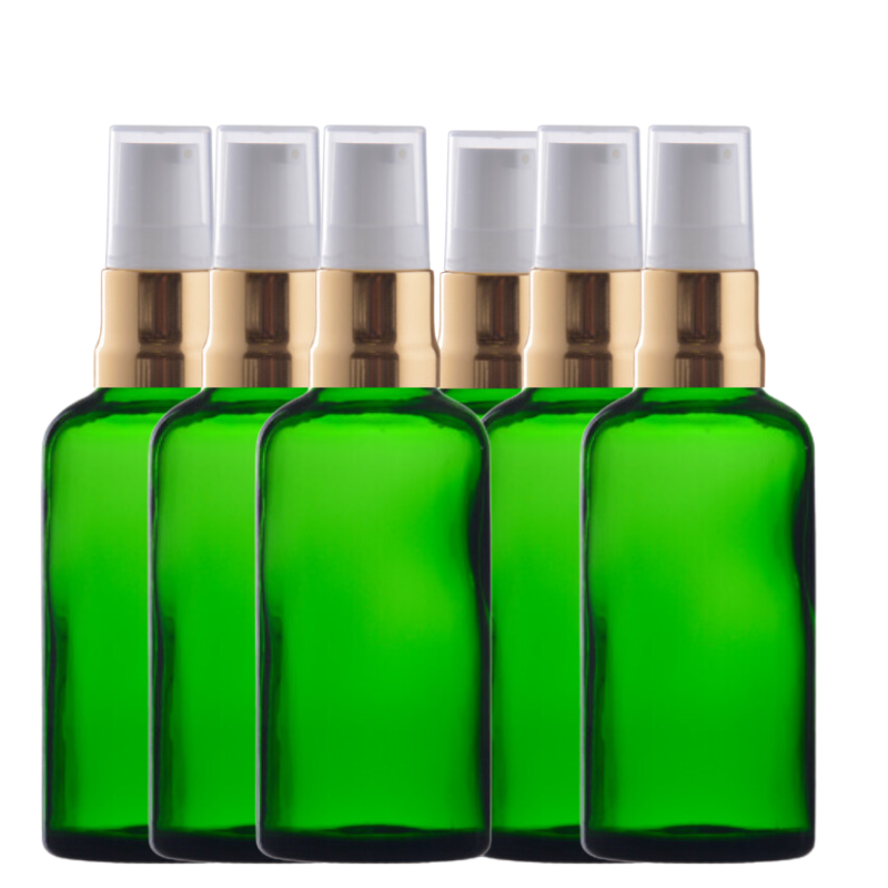 Recipient verde cu pompita, 100ml