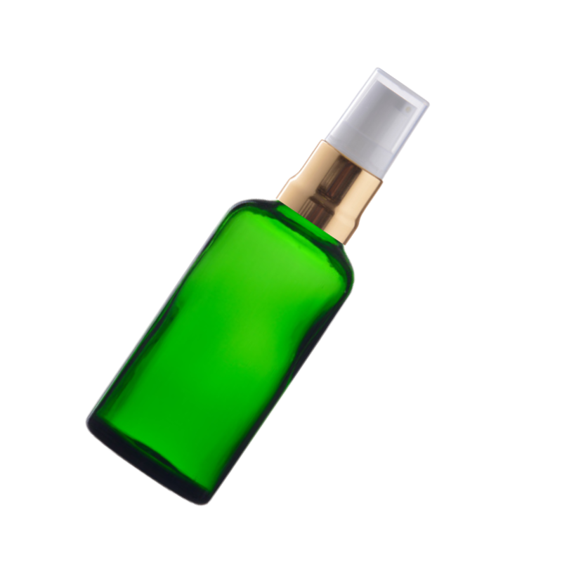 Recipient verde cu pompita, 100ml