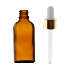 Recipient cosmetic, maro, cu pipeta, 100ml