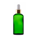 Recipient cosmetic, verde, pipeta, 100ml