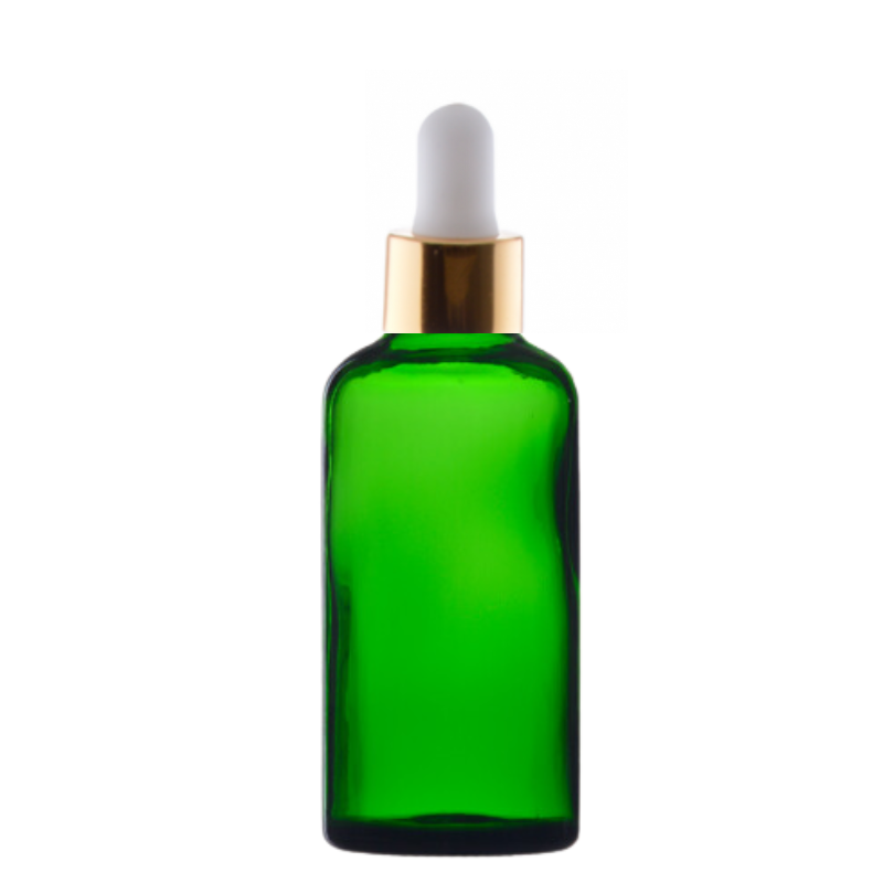 Recipient cosmetic, verde, pipeta, 100ml