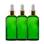Recipient cosmetic, verde, pipeta, 100ml
