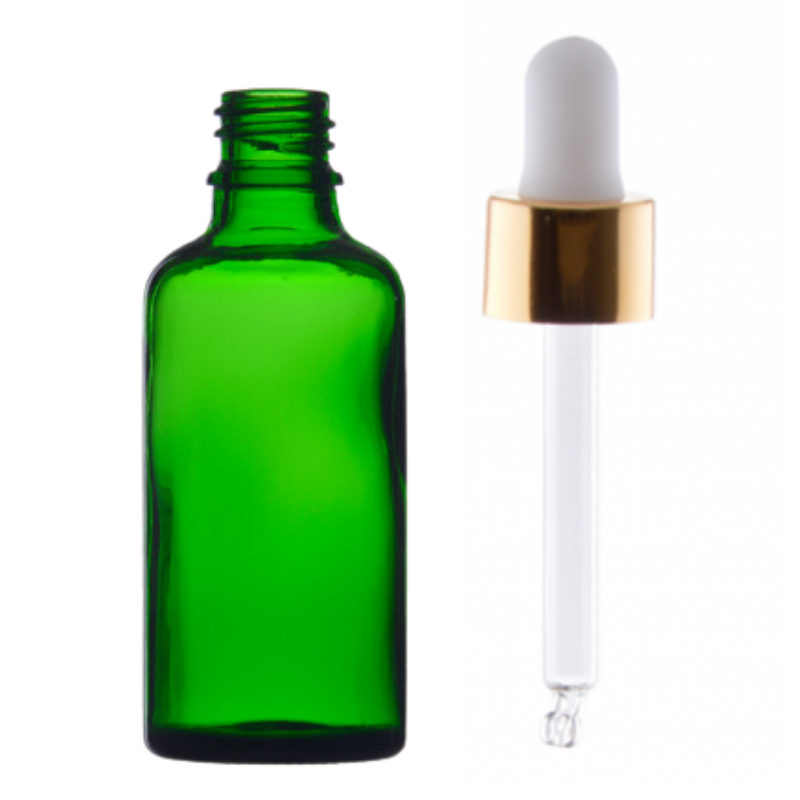 Recipient cosmetic, verde, pipeta