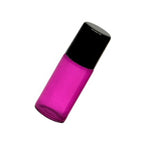 Recipient cosmetic, roll-on 3ml, roz si negru, set 5buc