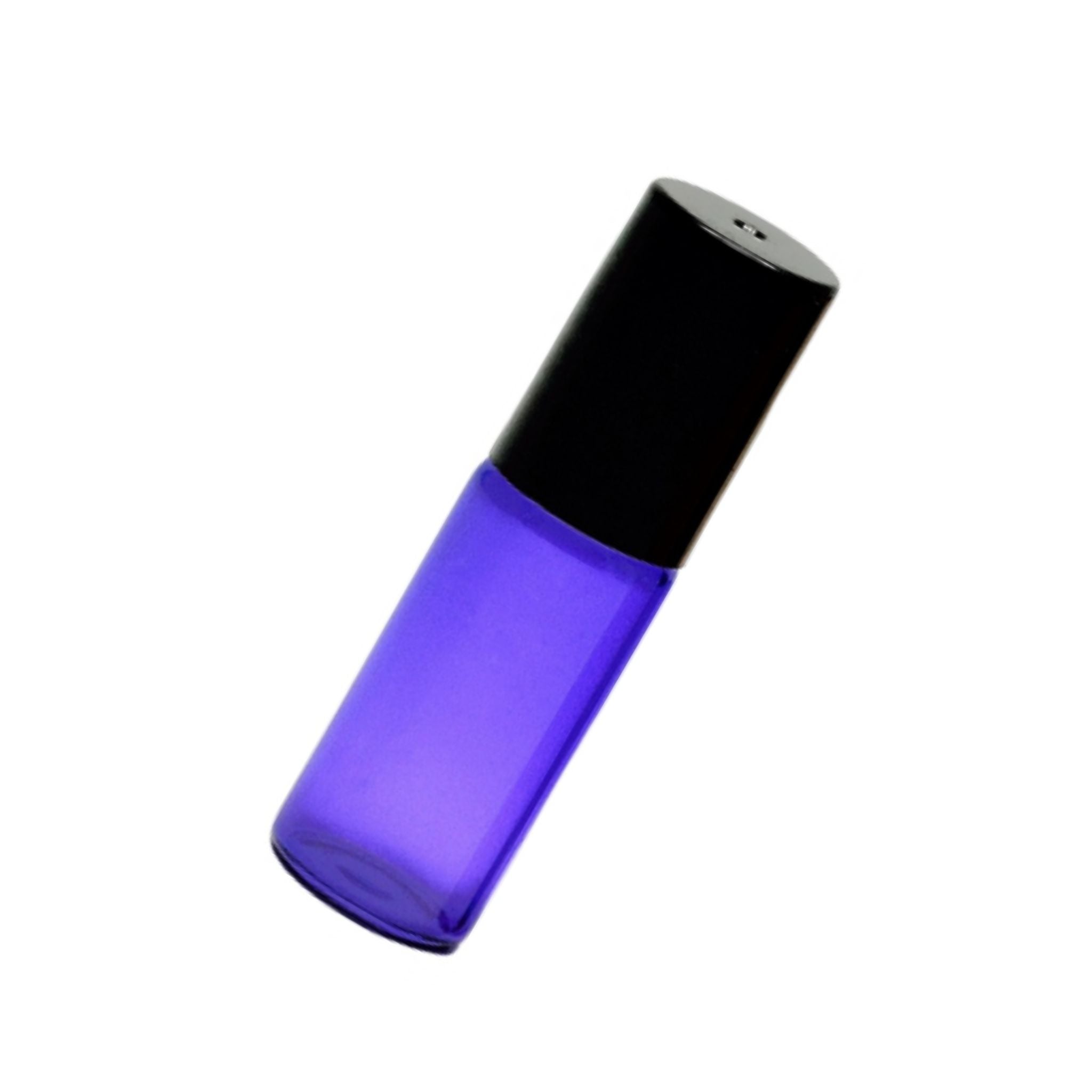 Recipient cosmetic, roll-on 5ml, mov si negru, set 5buc