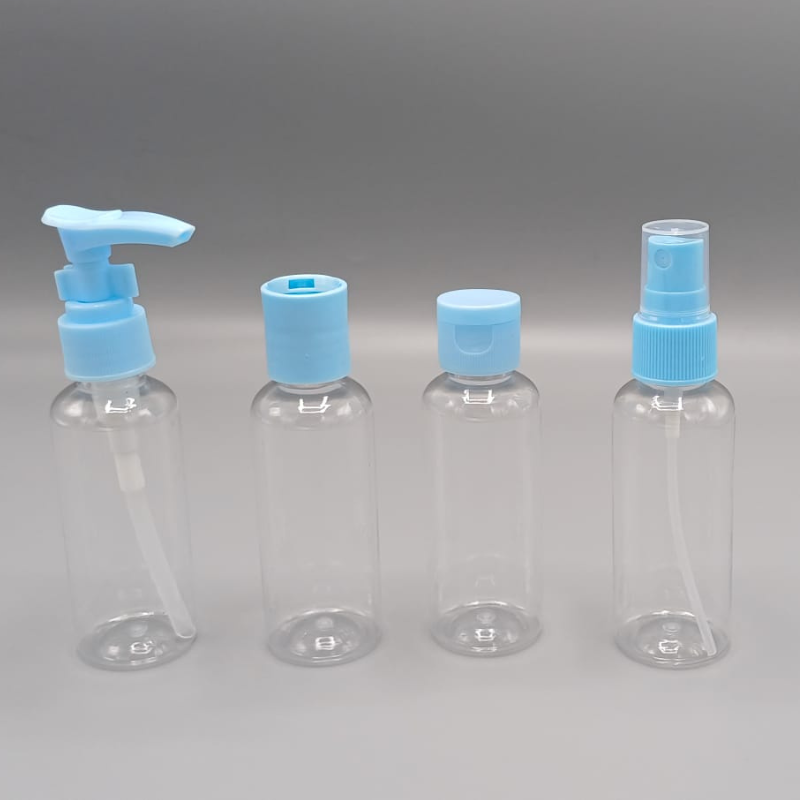 Set voiaj calatorie reutilizabil, 4 recipiente, albastru