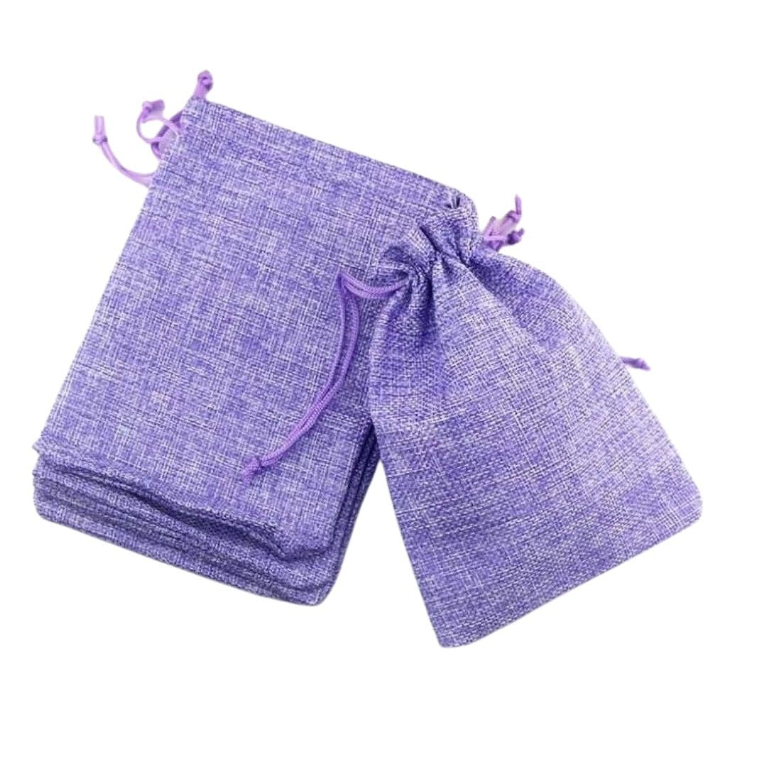 Saculet textil mov set 5 buc