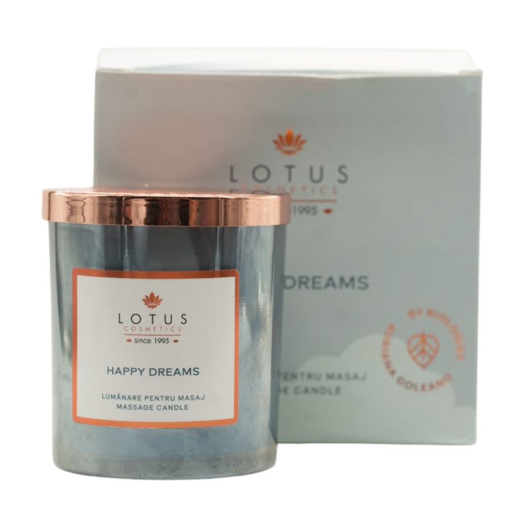 Lumânare cu Unt Cald pentru Masaj HAPPY DREAMS